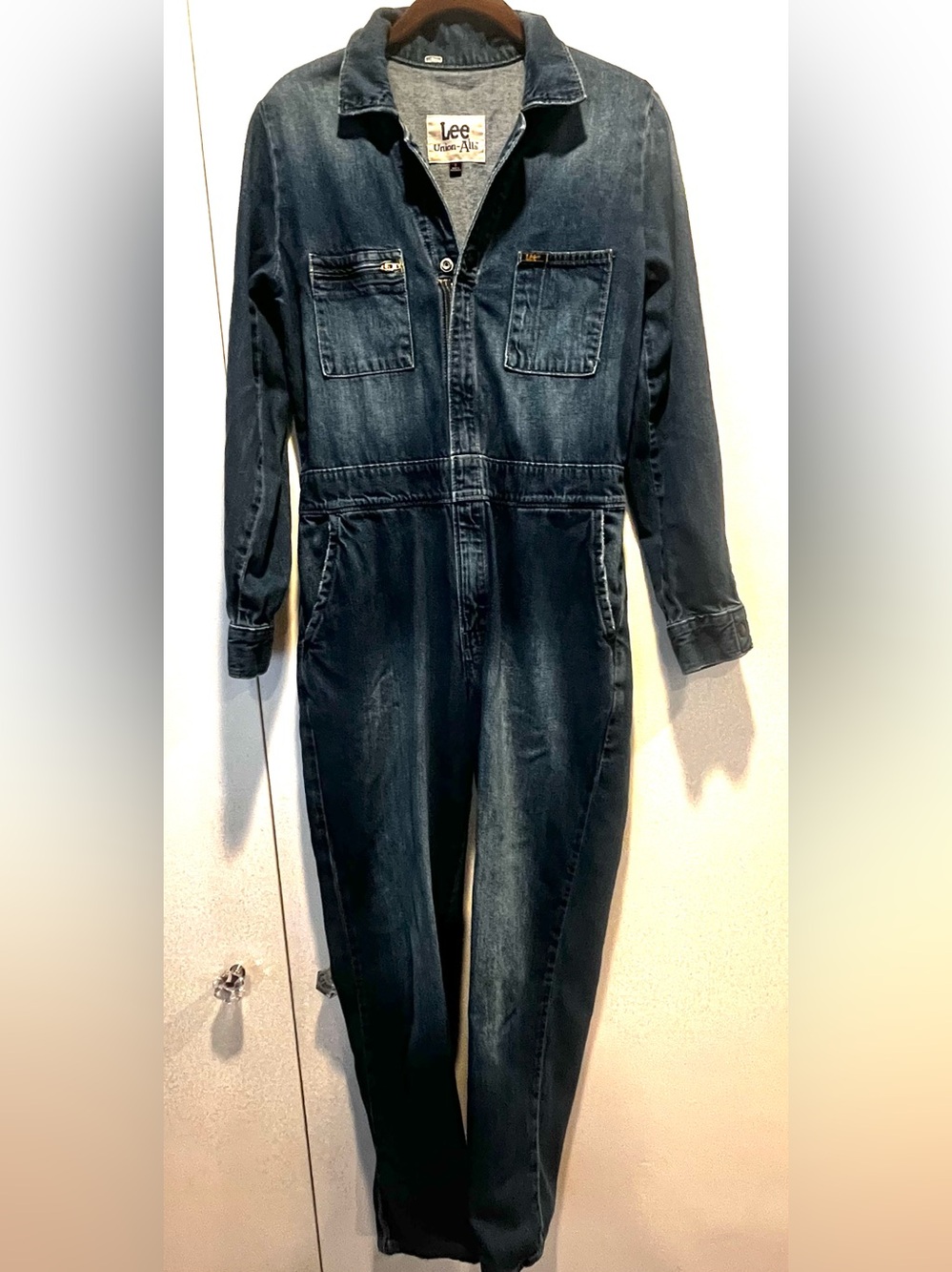 Lee Indigo Blue Relaxed Denim Jumpsuit S
